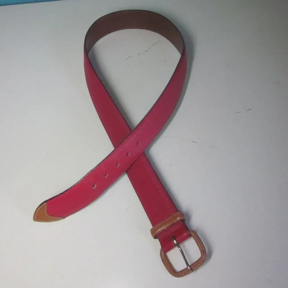 Dooney & Bourke Womens Vintage Red Leather Belt Size 30 28- 30